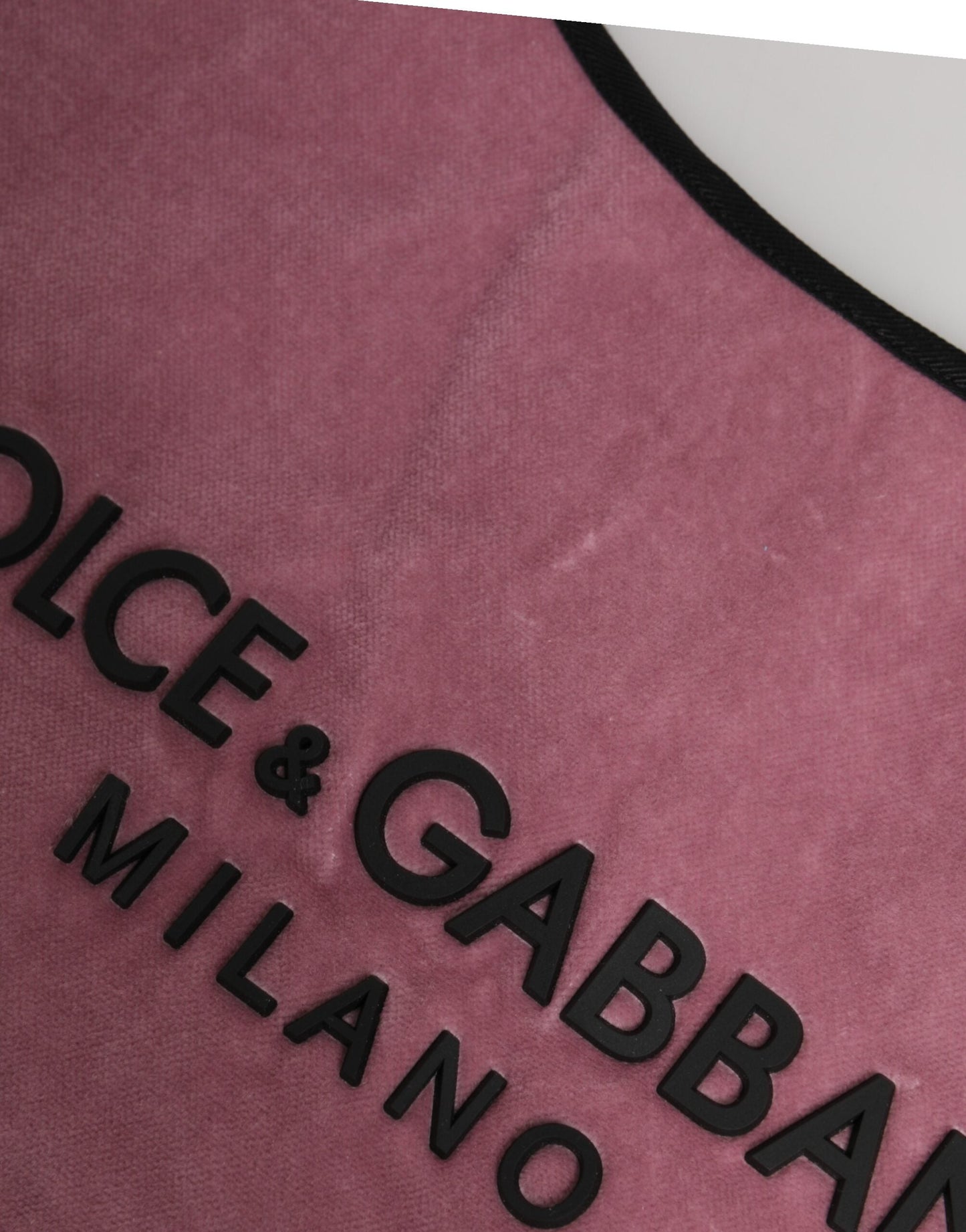 Dolce & Gabbana Pink Cotton Velvet DG MILANO Shoulder Shopping Borse Bag Dolce & Gabbana