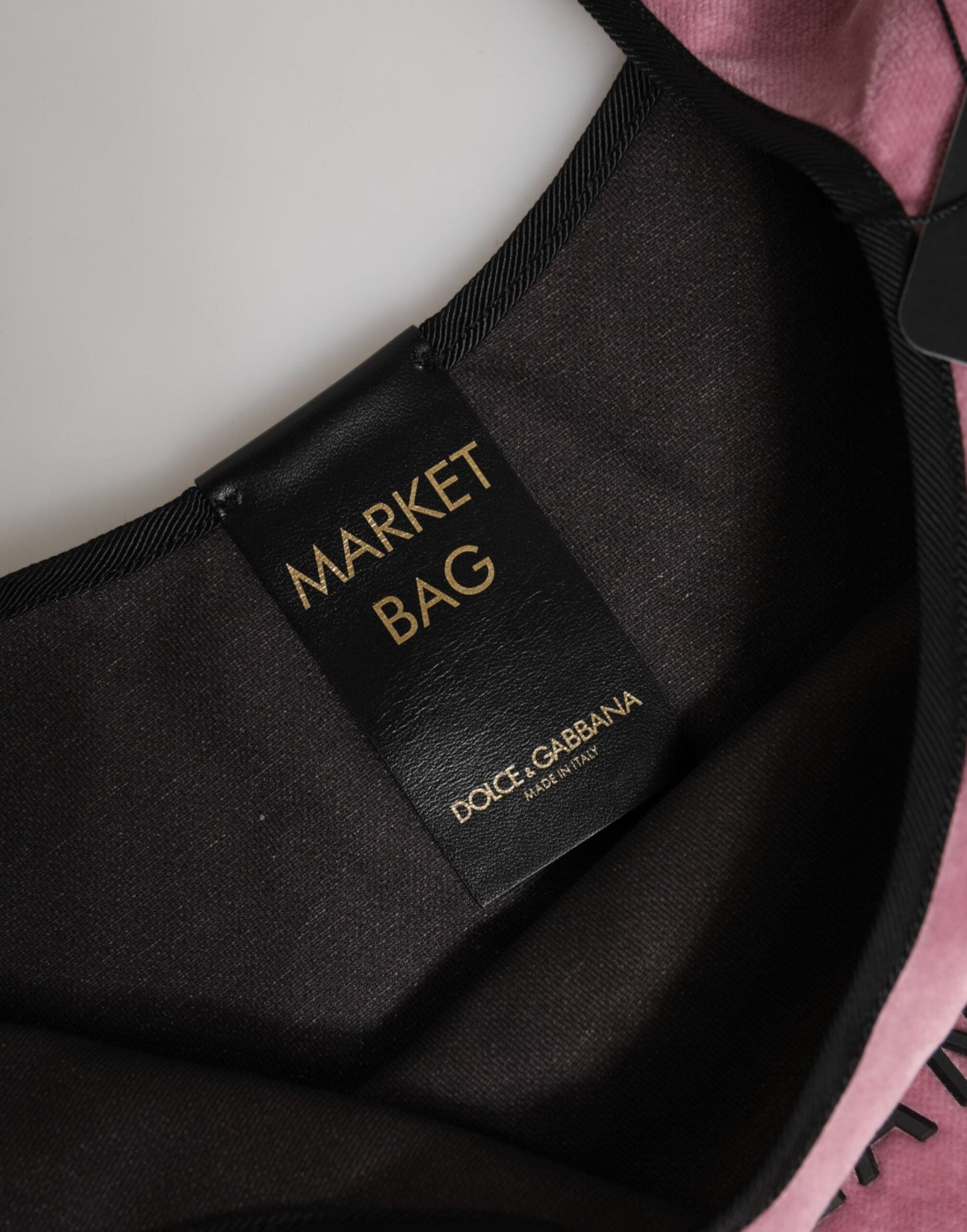 Dolce & Gabbana Pink Cotton Velvet DG MILANO Shoulder Shopping Borse Bag Dolce & Gabbana