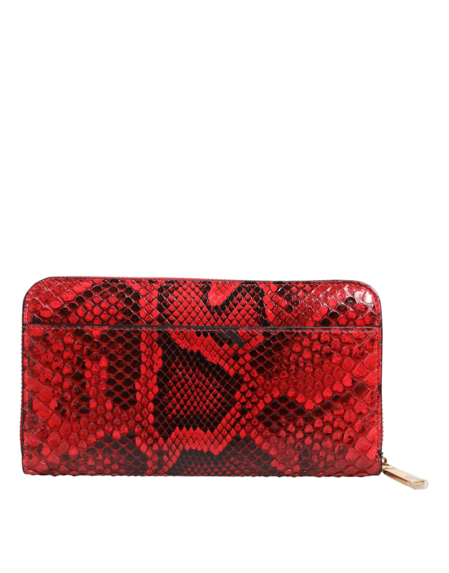 Dolce & Gabbana Red Exotic Leather Zip Around Continental Clutch Wallet Dolce & Gabbana