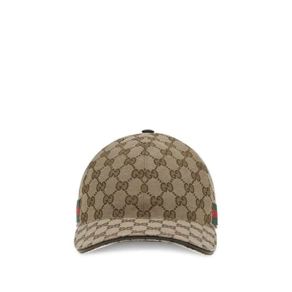 Gucci baseballpet met GG Supreme jacquard en webbing details. Luxe, verstelbaar en stijlvol afgewerkt voor een moderne sportieve look. - MARANOS