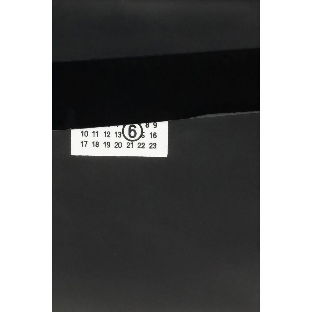 MM6 leren handtas met logo en textuur MM6