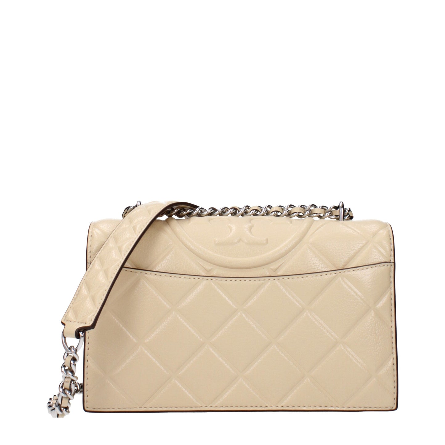 Tory Burch beige leren crossbodytas Tory Burch