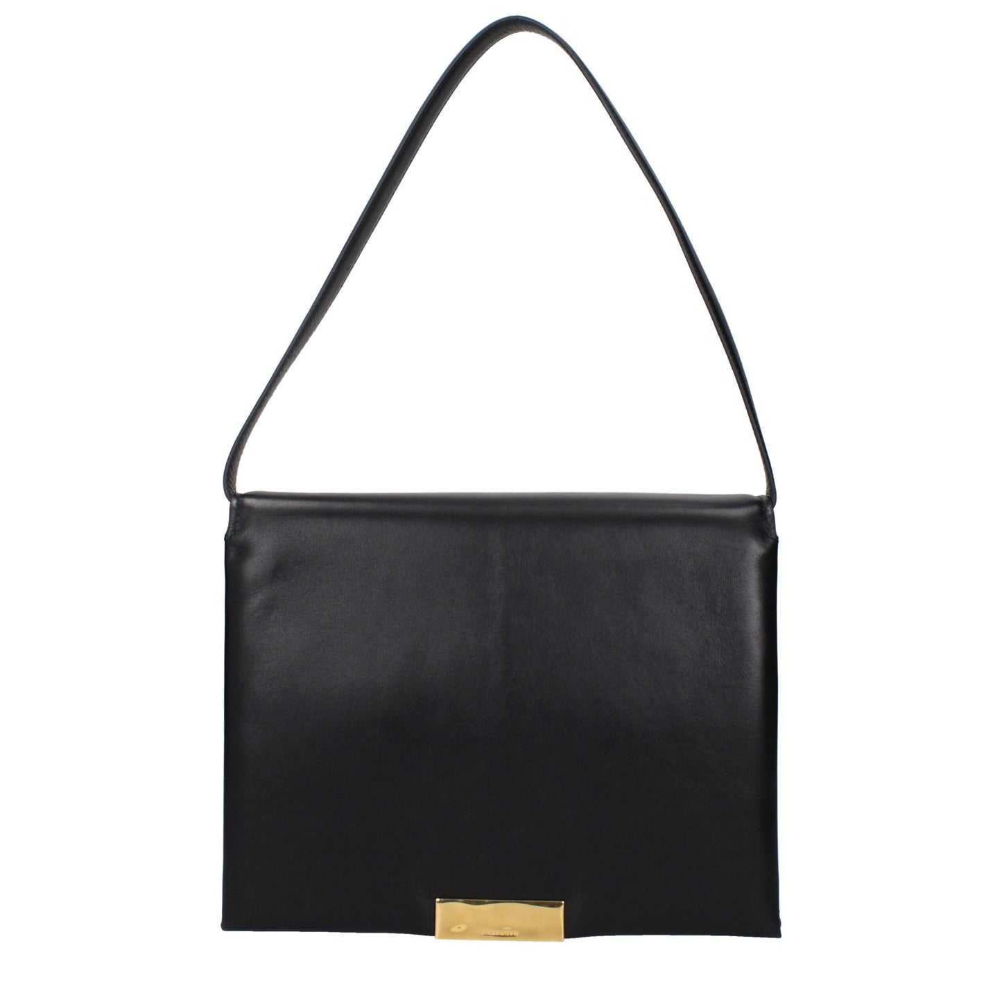 Jil Sander zwarte leren schoudertas met vintage-effect Jil Sander
