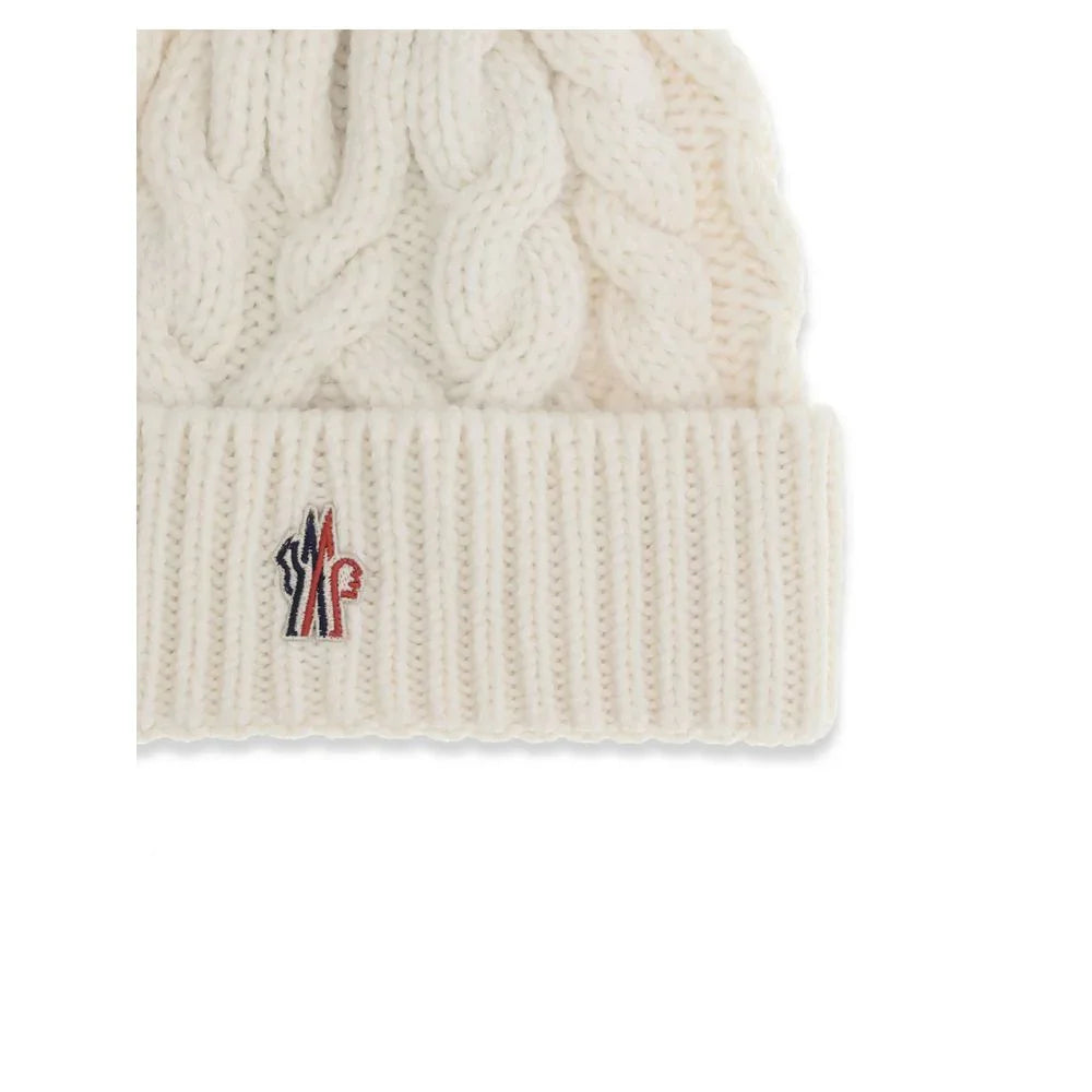 Moncler Grenoble muts in zwart fleecewol met logo - MARANOS
