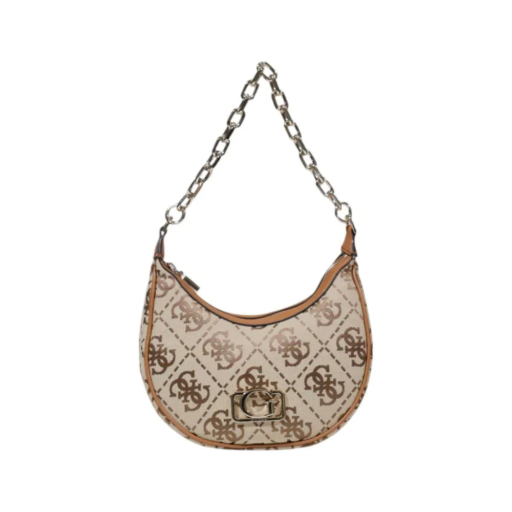 Guess schoudertas Circe Hobo in beige polyester - MARANOS
