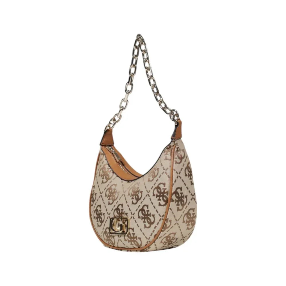 Guess schoudertas Circe Hobo in beige polyester - MARANOS