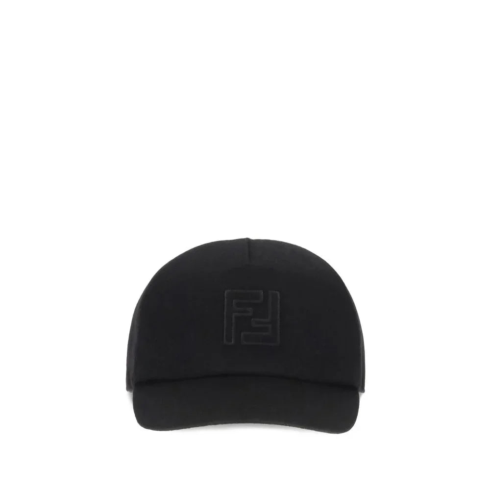 Fendi baseballpet in grijs wolmix met FF-borduursel - MARANOS
