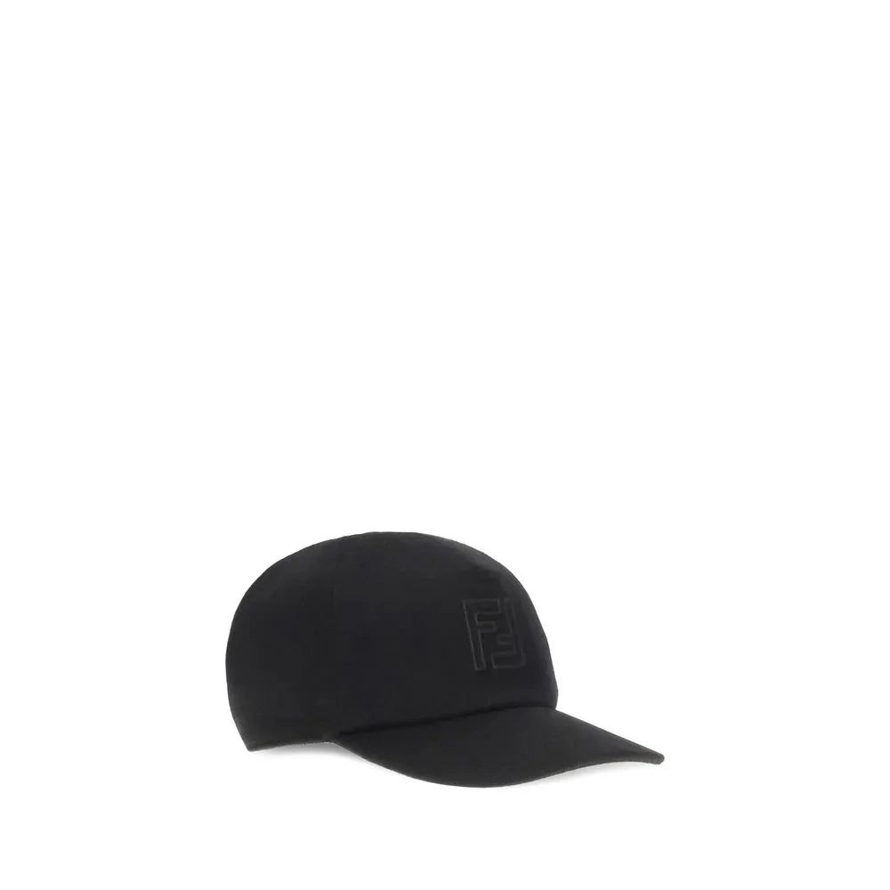 Fendi baseballpet in grijs wolmix met FF-borduursel - MARANOS
