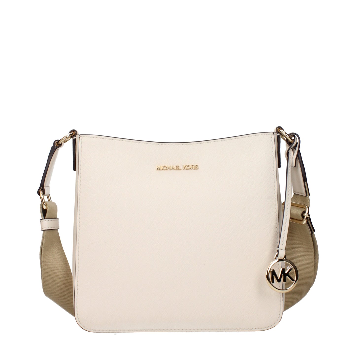 Michael Kors Beige Leren Schoudertas Michael Kors
