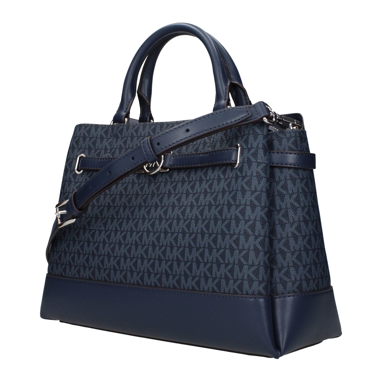 Michael Kors blauwe stoffen handtas Michael Kors
