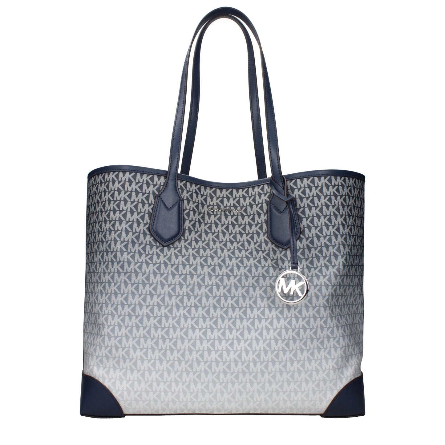Michael Kors blauwe stoffen schoudertas Michael Kors