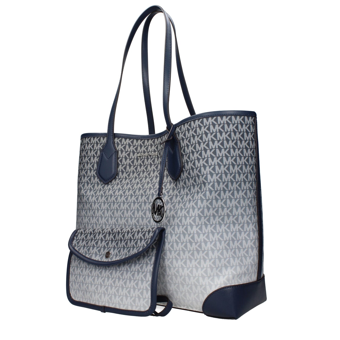 Michael Kors blauwe stoffen schoudertas Michael Kors