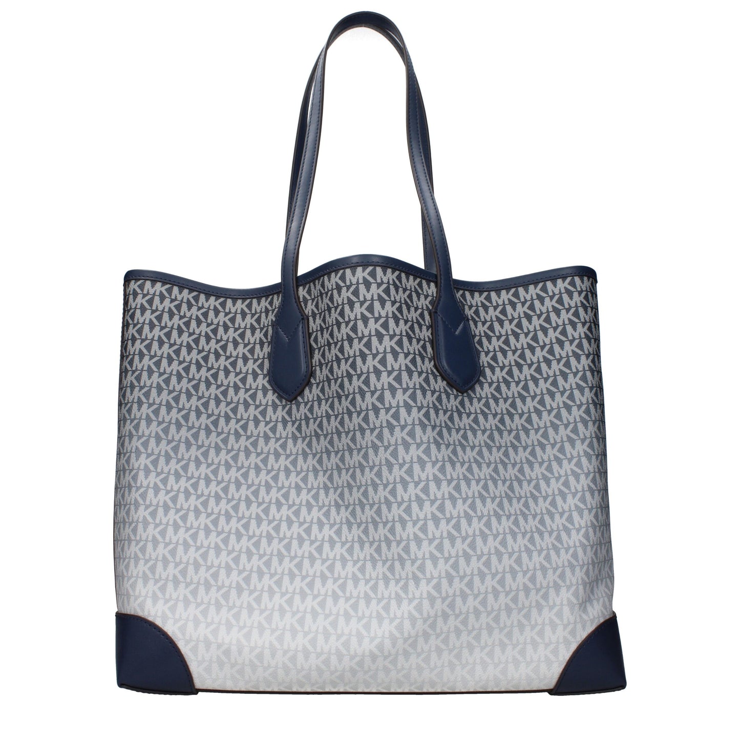 Michael Kors blauwe stoffen schoudertas Michael Kors