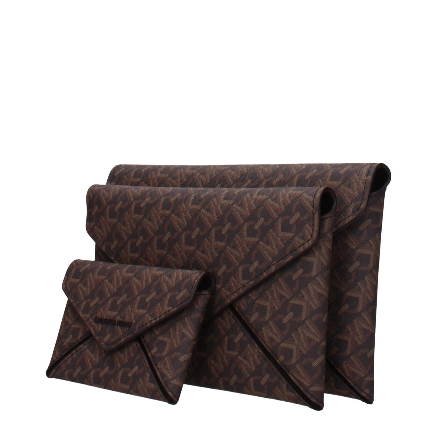 Michael Kors bruine stoffen clutch Michael Kors