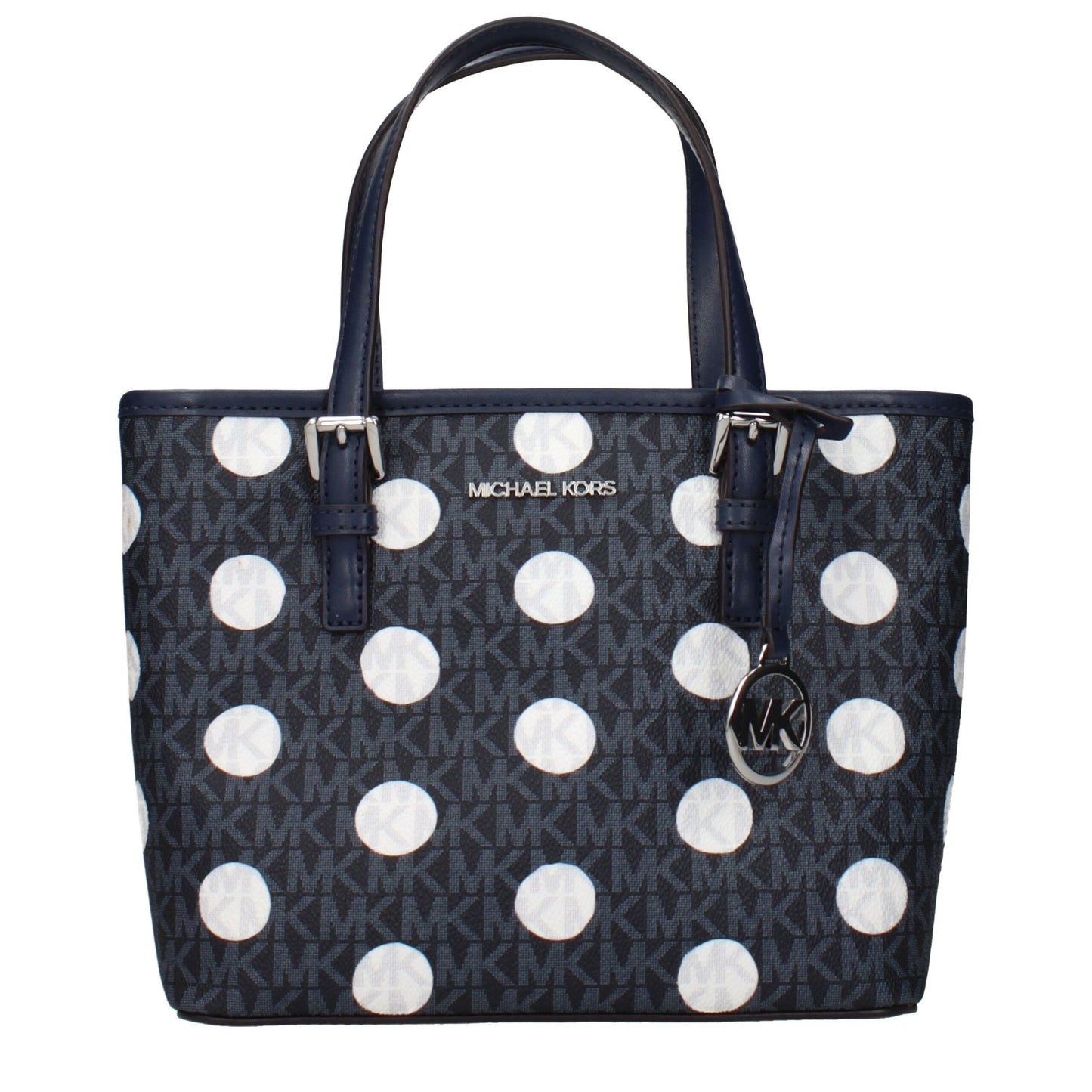 Michael Kors blauwe stoffen handtas Michael Kors