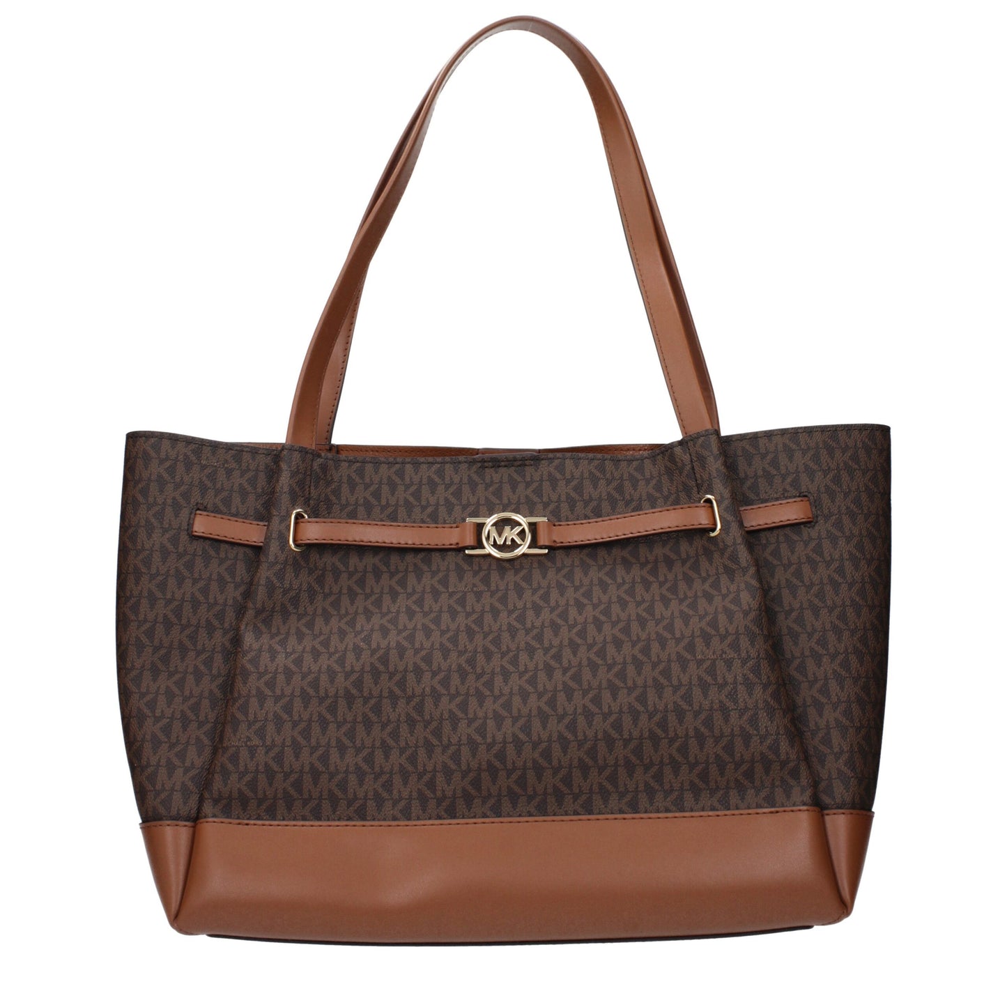 Michael Kors bruine stoffen schoudertas Michael Kors