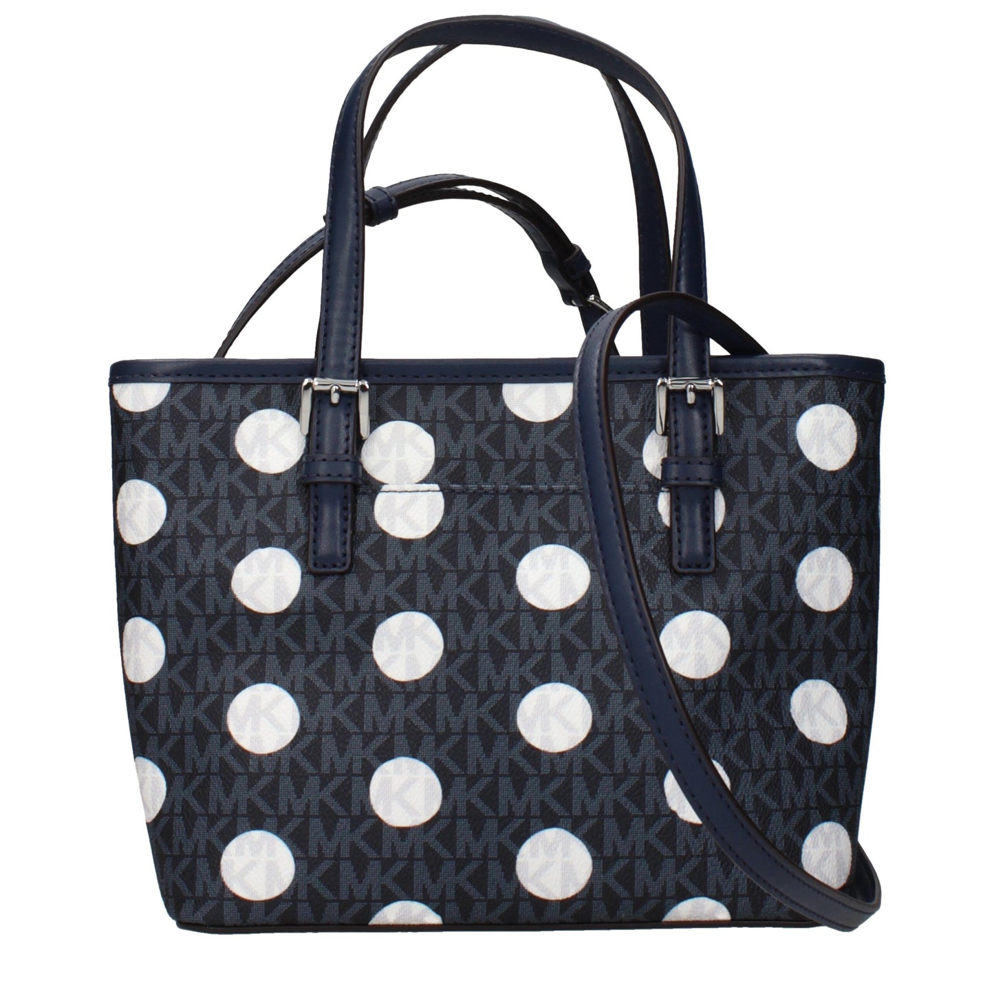 Michael Kors blauwe stoffen handtas Michael Kors