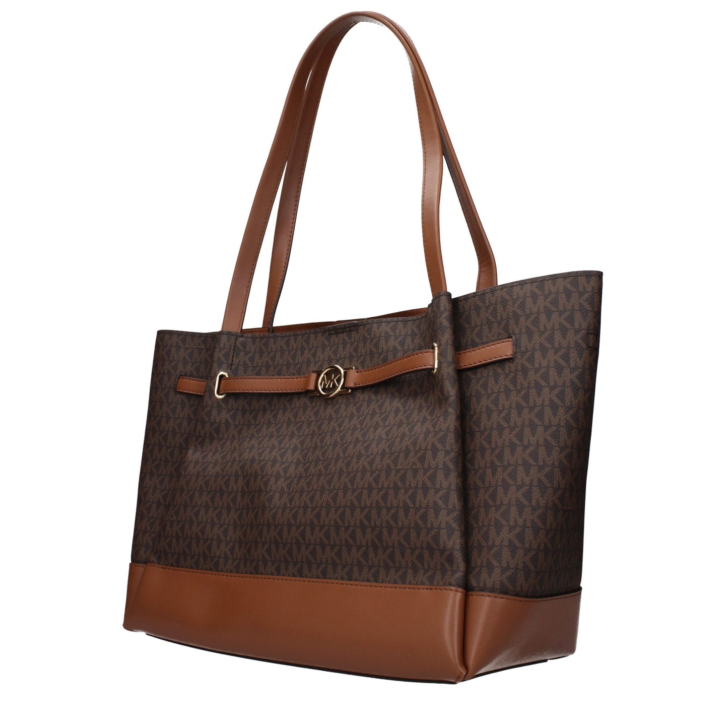 Michael Kors bruine stoffen schoudertas Michael Kors