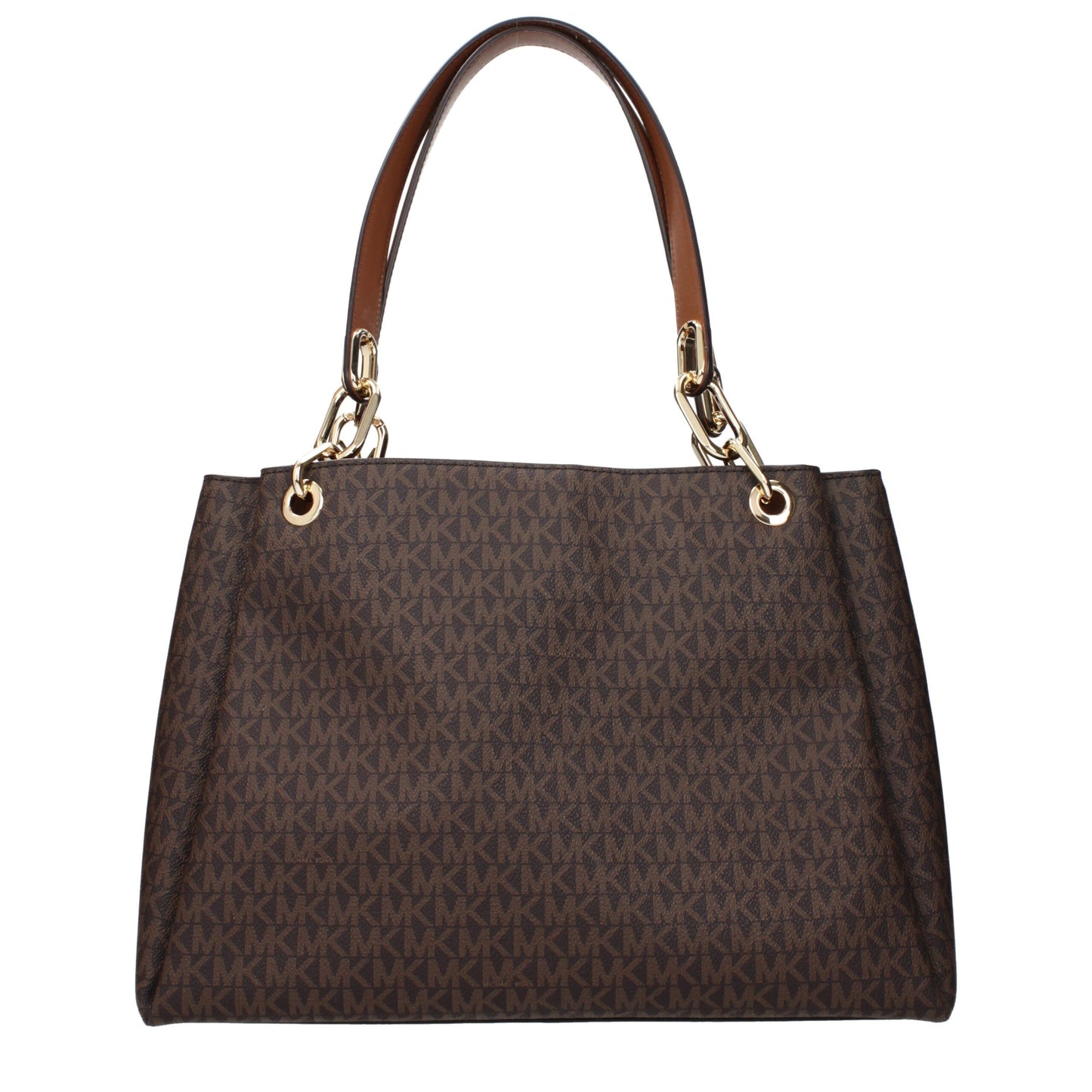 Michael Kors bruine stoffen schoudertas Michael Kors