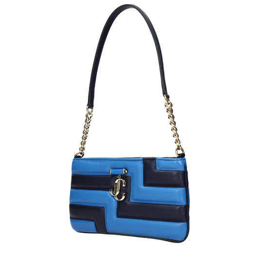 Jimmy Choo schoudertas in blauw leer Jimmy Choo