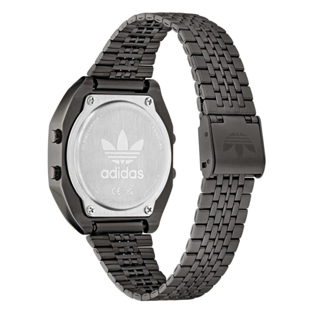 Adidas Black Stainless Steel Digital Watch Adidas