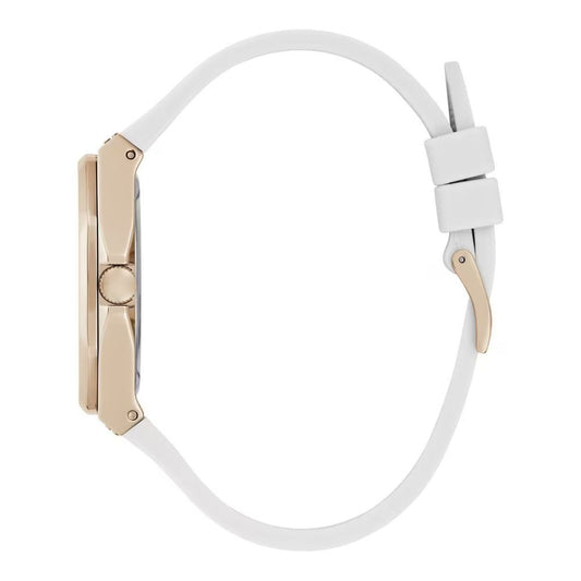 Guess horloge in wit siliconen met witte wijzerplaat Guess