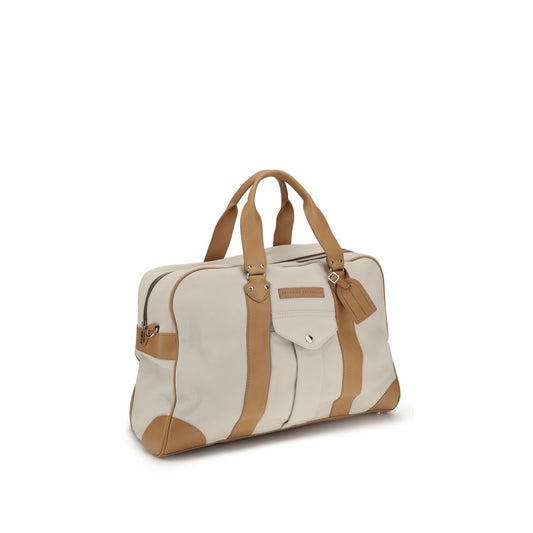 Brunello Cucinelli reistas in beige kalfsleer met afneembare schouderband Brunello Cucinelli