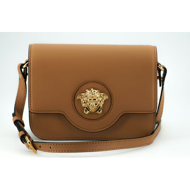 Versace Elegant Leren Schoudertas in Bruin - MARANOS