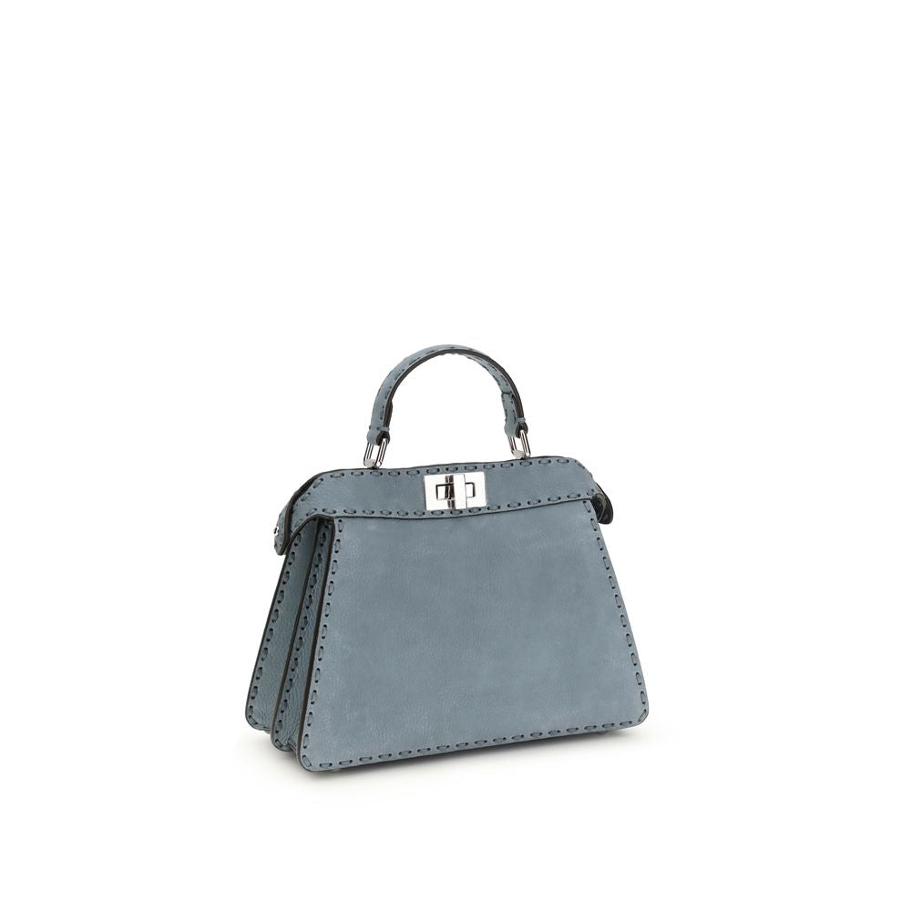 Fendi Peekaboo ISeeU schoudertas in lichtblauw kalfsleer Fendi