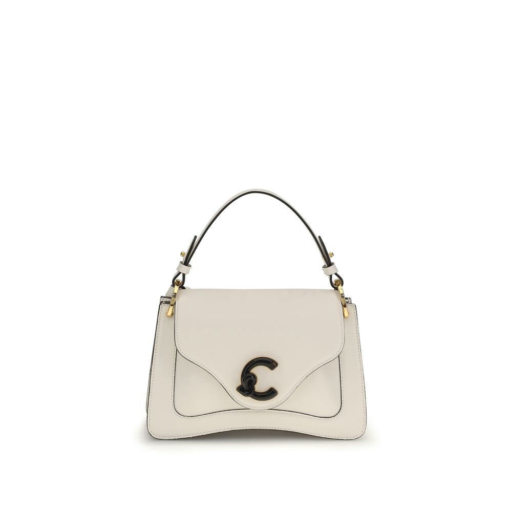 Coccinelle Cream Calf Leather Bos Taurus Handbag Coccinelle
