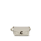 Coccinelle White Calf Leather Bos Taurus Shoulder Bag Coccinelle