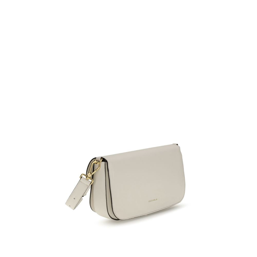 Coccinelle White Calf Leather Bos Taurus Shoulder Bag Coccinelle