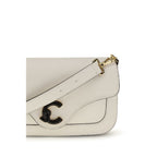 Coccinelle White Calf Leather Bos Taurus Shoulder Bag Coccinelle