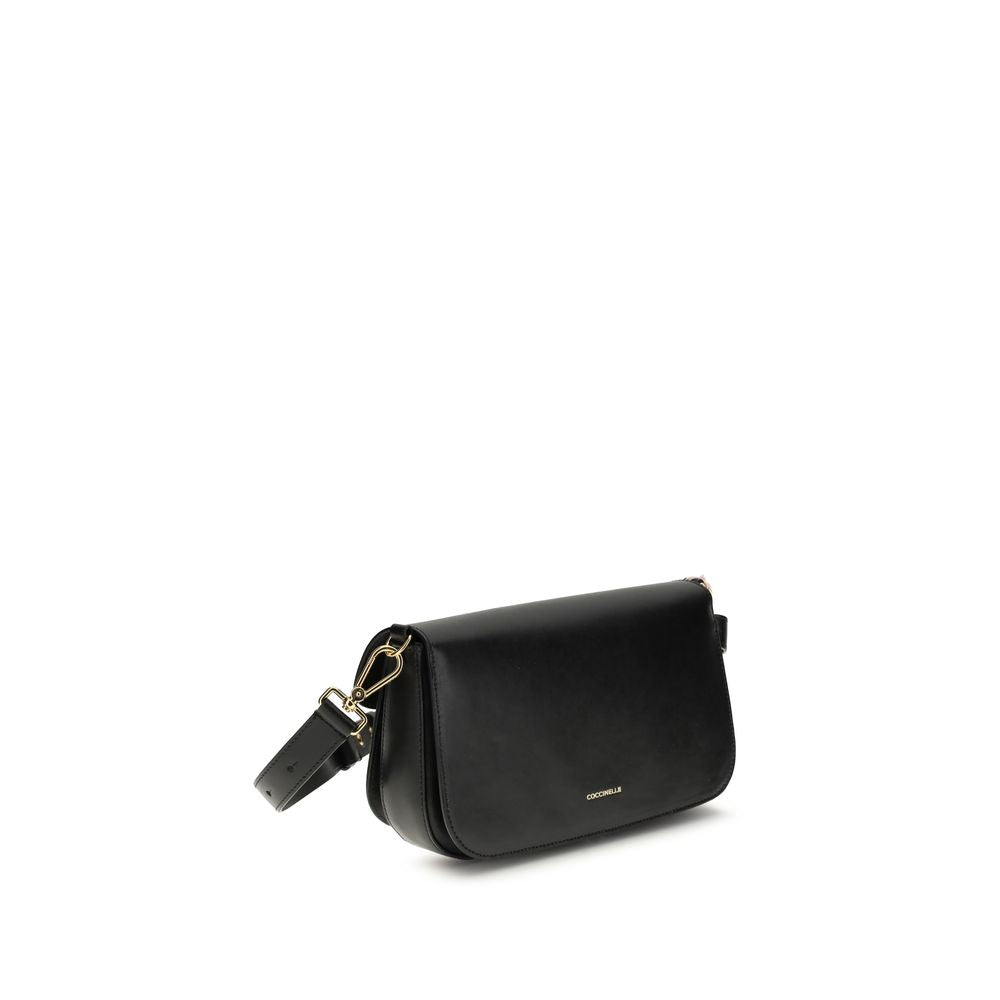 Coccinelle Black Calf Leather Bos Taurus Shoulder Bag Coccinelle