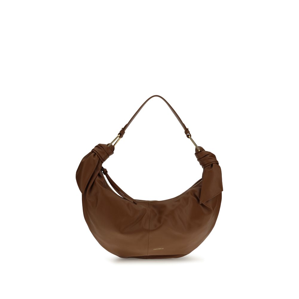 Coccinelle Brown Calf Leather Bos Taurus Shoulder Bag Coccinelle