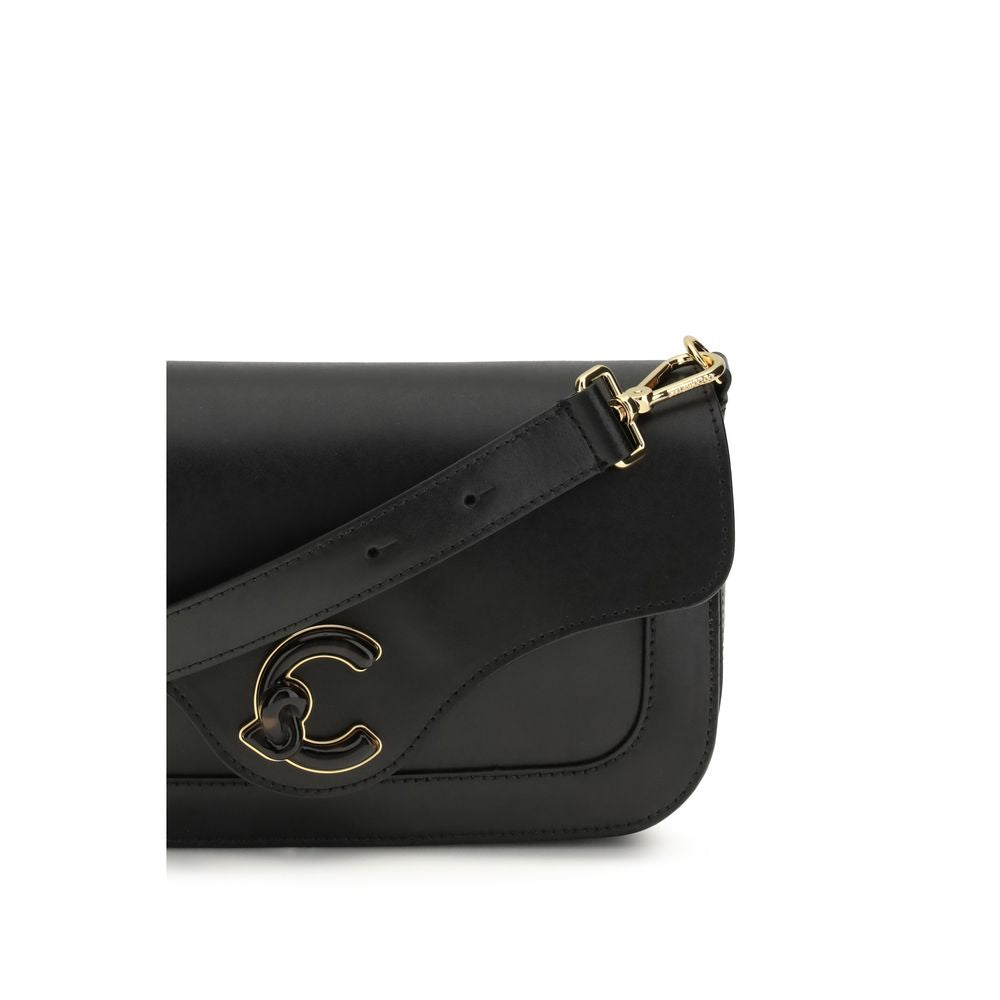 Coccinelle Black Calf Leather Bos Taurus Shoulder Bag Coccinelle