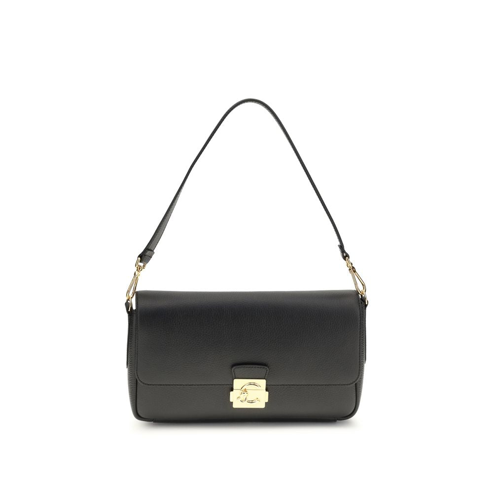 Coccinelle Black Calf Leather Bos Taurus Shoulder Bag Coccinelle