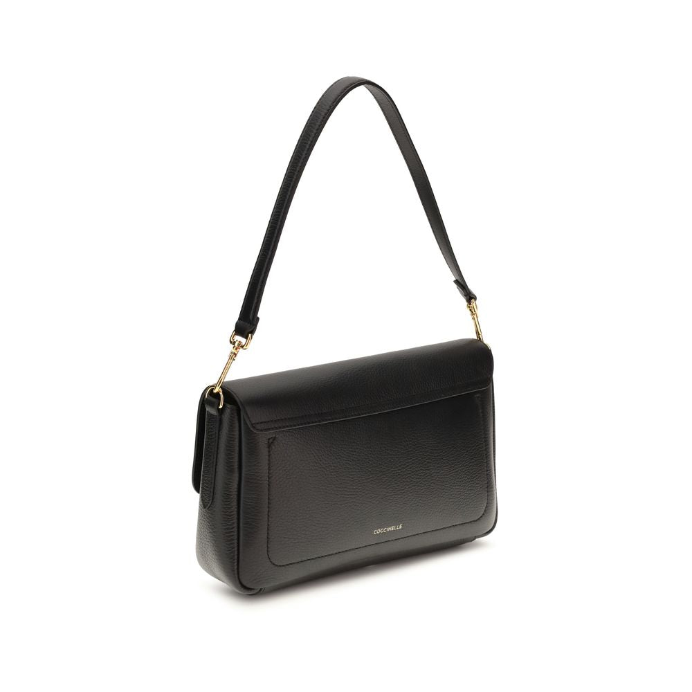 Coccinelle Black Calf Leather Bos Taurus Shoulder Bag Coccinelle