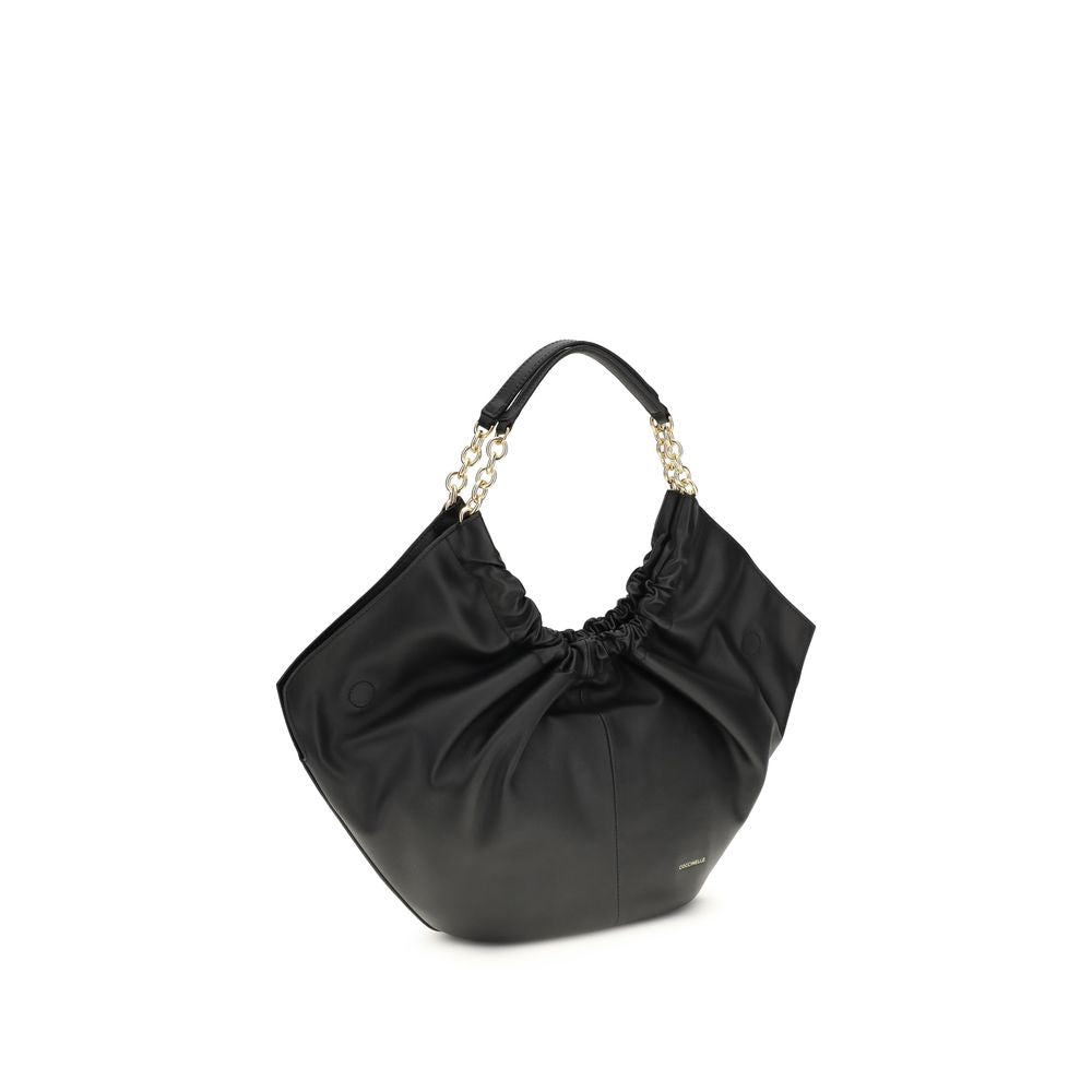 Coccinelle Black Calf Leather Bos Taurus Shoulder Bag Coccinelle