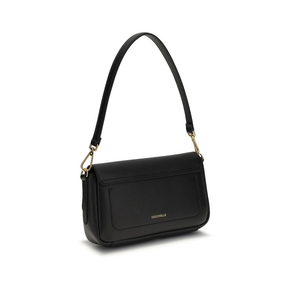 Coccinelle Black Calf Leather Bos Taurus Shoulder Bag Coccinelle