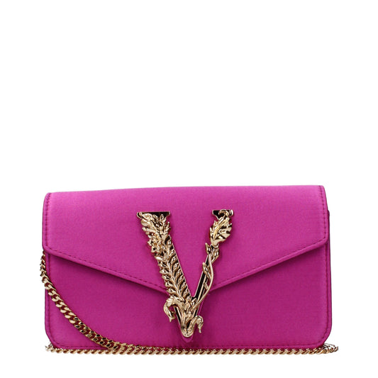 Versace clutch in fuchsia satijn Versace