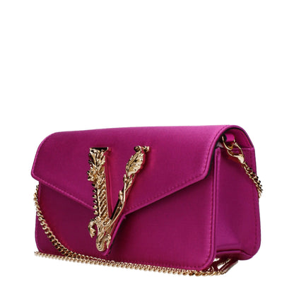 Versace clutch in fuchsia satijn Versace