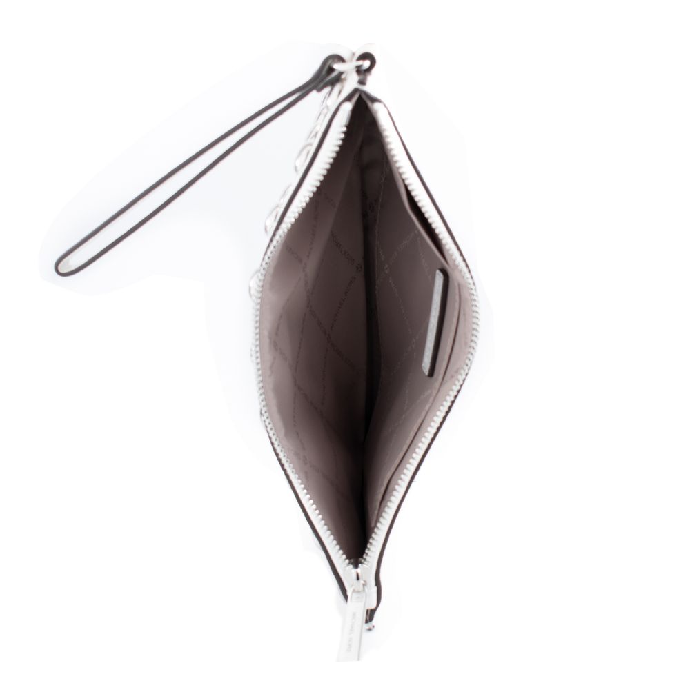 Michael Kors clutch in wit leer