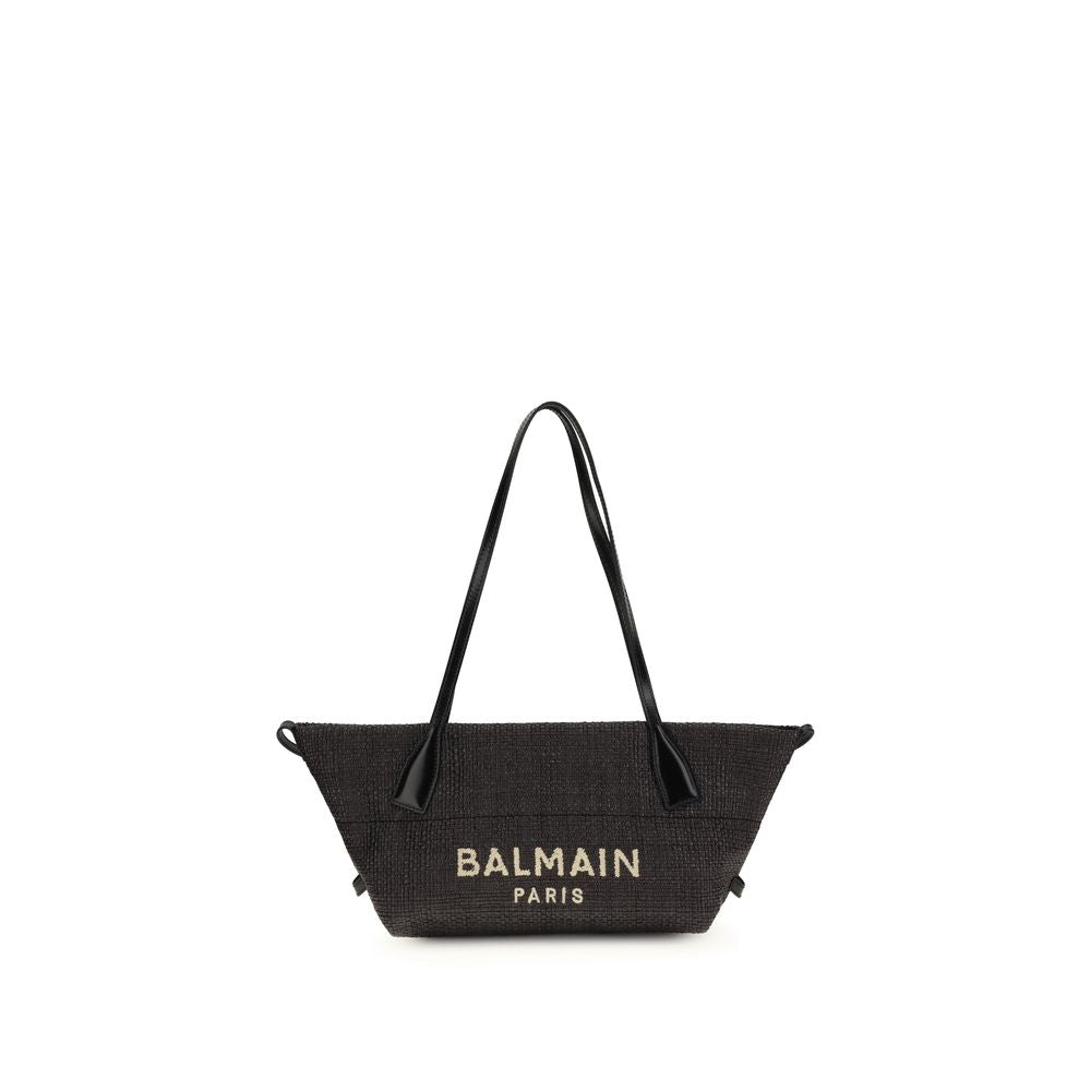 Balmain Black Raffia Shoulder Bag Balmain