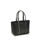 Valentino Garavani Black Calf Leather Bos Taurus Shoulder Bag Valentino Garavani