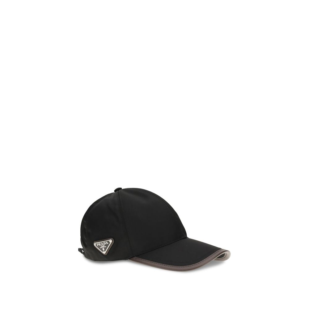 Prada Black Recycled Polyamide Cap (Baseball Hat) Prada