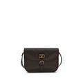 Valentino Garavani Brown Calf Leather Bos Taurus Shoulder Bag Valentino Garavani