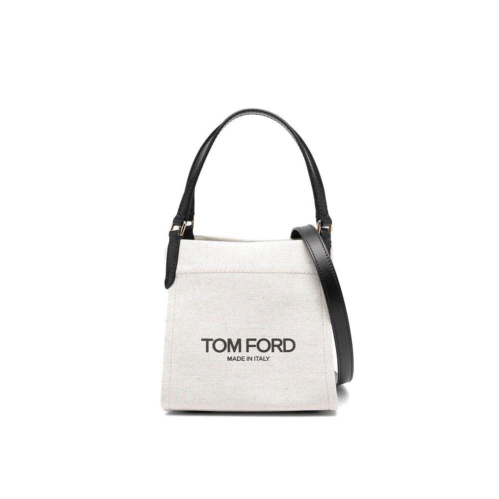 Tom Ford Beige Canvas Tote Bag Tom Ford