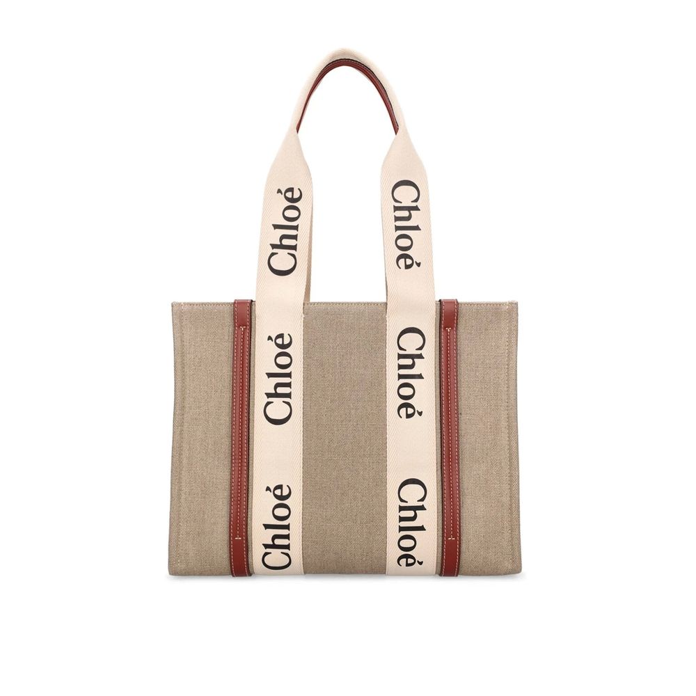 Chloé tote bag van beige linnen Chloé