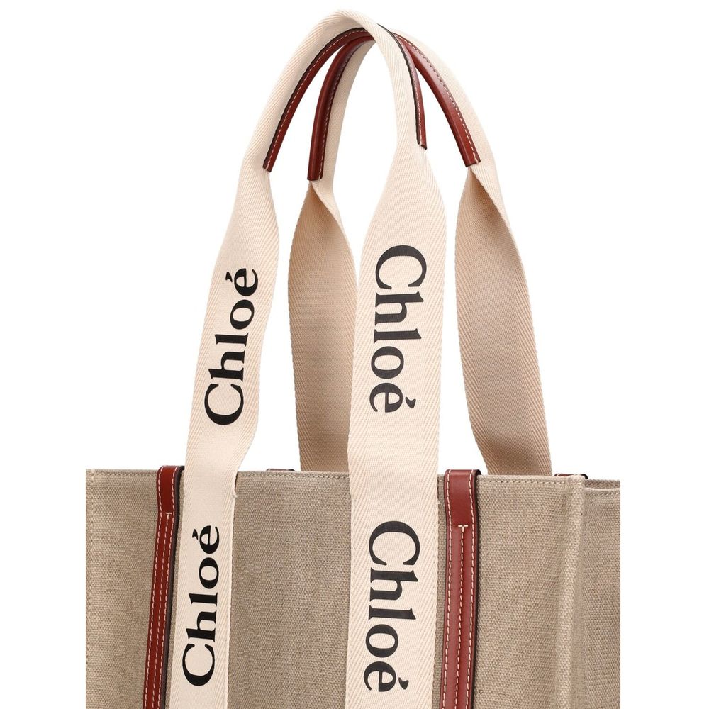 Chloé tote bag van beige linnen Chloé
